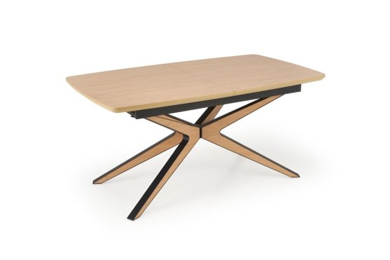 Rozkladací jedálenský stôl JAMES 160(220)x90 prírodná/čierna