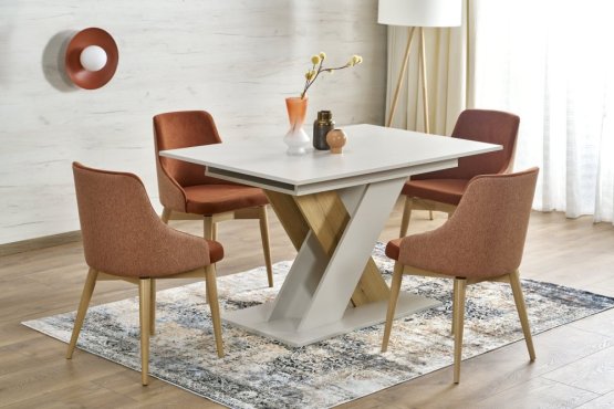 Rozkládací jídelní stůl XARELTO 130(175)x85 kašmír/dub cremona