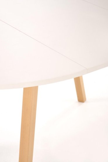 Rozkladací jedálenský stôl RUBEN 102(142)x102 kašmír/prírodný