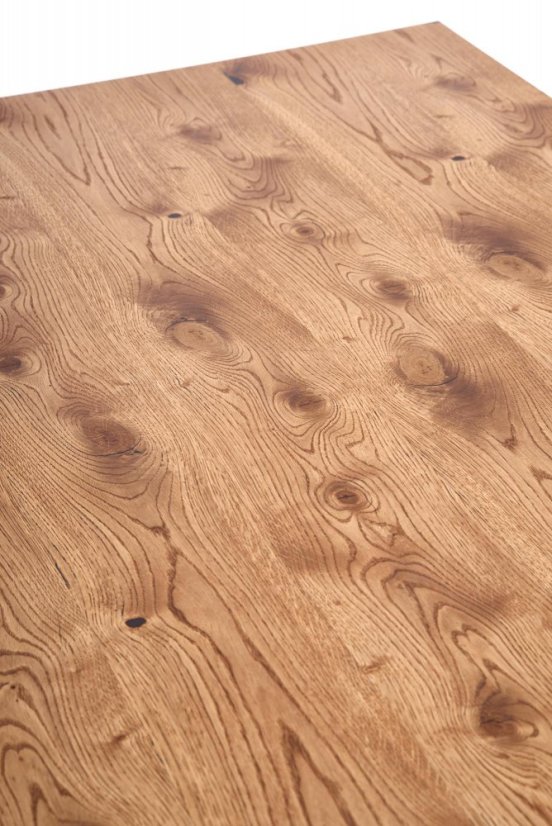 Rozkládací jídelní stůl HORUS 126(206)x80 světlý dub/černý