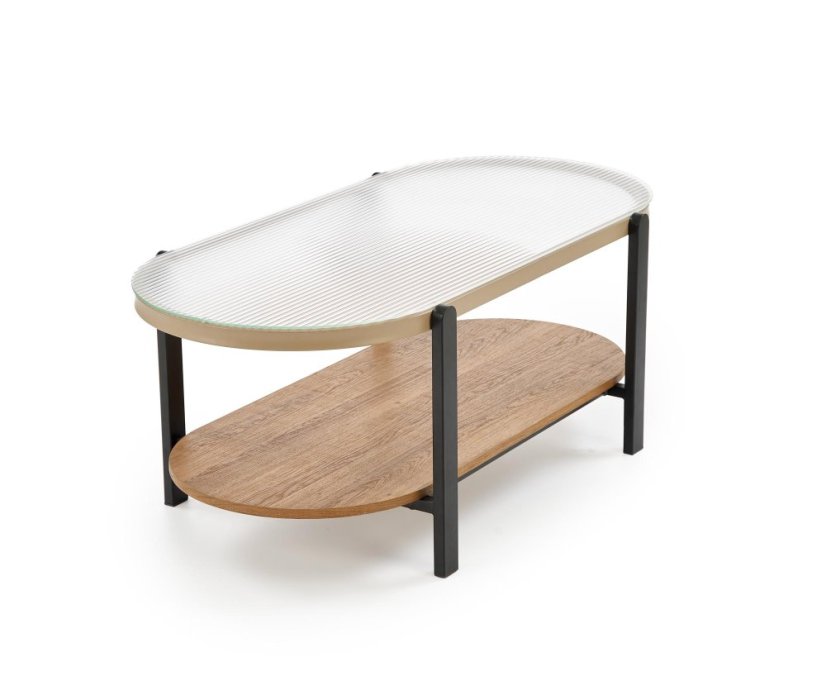 Konferenčný stolík KAMALA prírodná/čierna