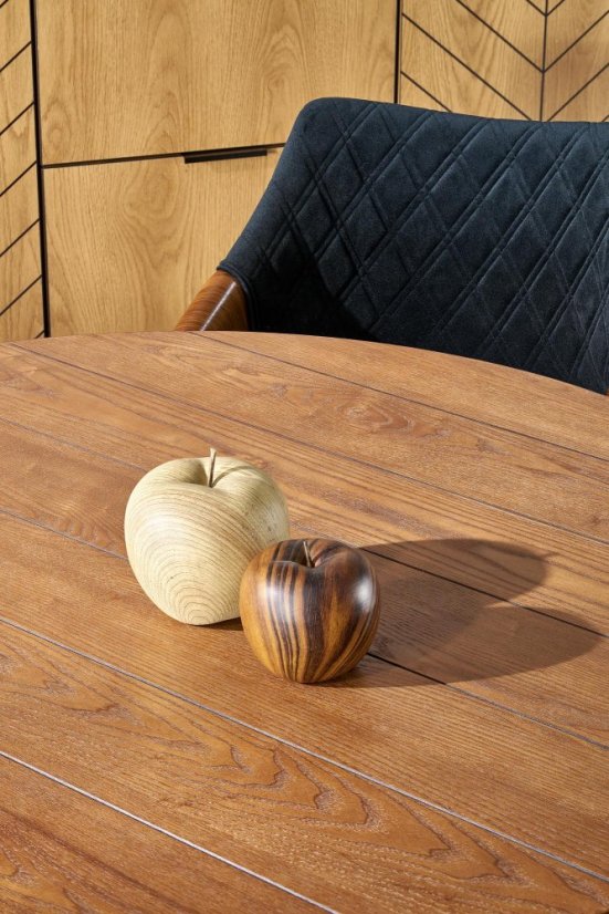 Kulatý jídelní stůl BARRY ø 105 ořech/černý