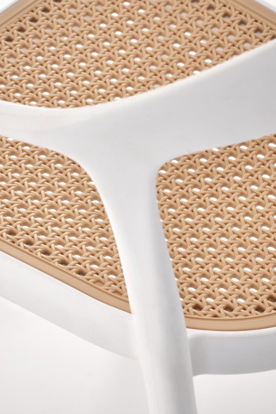 Židle K530 bílá/přírodní