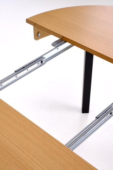 Rozkladací jedálenský stôl SORBUS 100(200)x100 dub prírodný / čierna