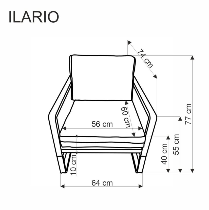 Kreslo ILARIO béžové/čierne
