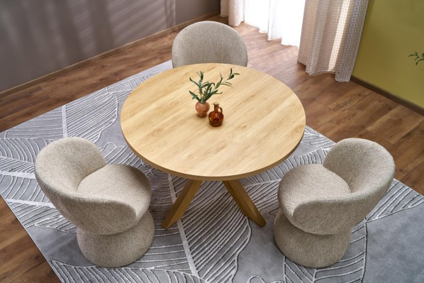 Otočné jídelní křeslo K581 béžová