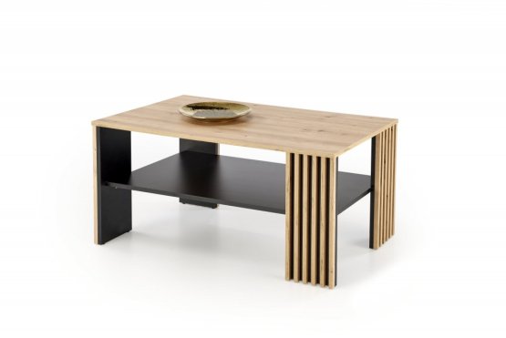 Konferenčný stolík FEMINA dub artisan/čierny