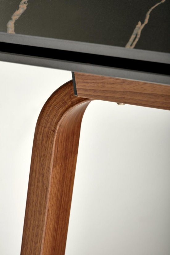 Rozkládací jídelní stůl LOZANO 140(200)X82 černý mramor/ořech