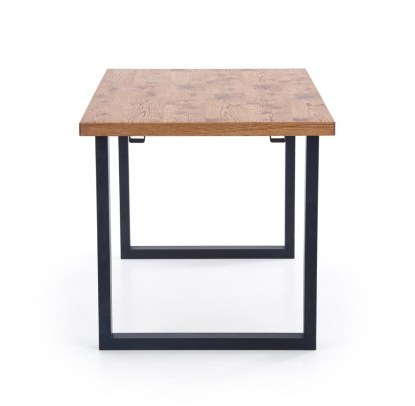 Rozkládací jídelní stůl HORUS 126(206)x80 světlý dub/černý