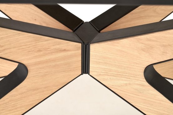 Rozkladací jedálenský stôl JAMES 160(220)x90 prírodná/čierna