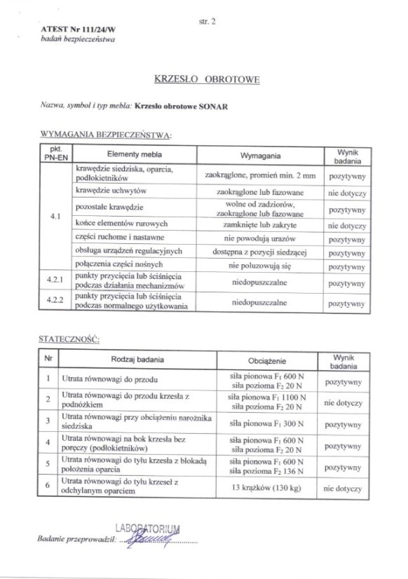 Kancelárska stolička SONAR čierna