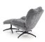 Čalúnené kreslo PESTO s podnožkou sivé