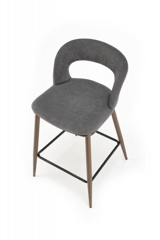Barová stolička H114 sivá/orech