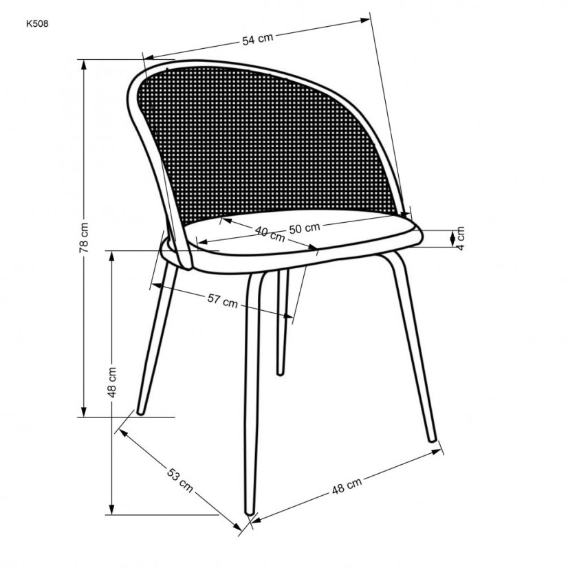 Jídelní židle / křeslo K508 tmavě zelená