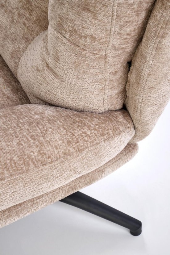 Čalouněné křeslo PESTO s podnožkou béžové