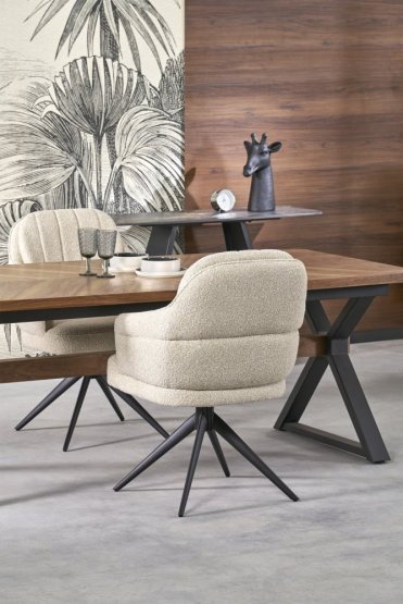 Rozkladací jedálenský stôl BARON 200(350)x100 orech/čierna