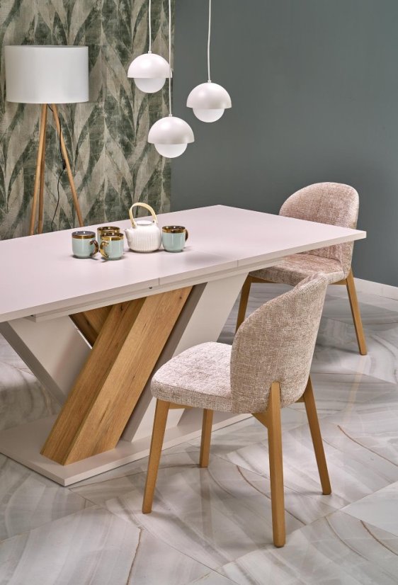 Jídelní židle BASSO dub přírodní/béžová