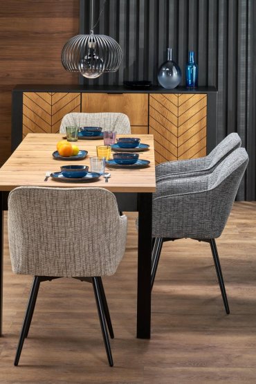 Jedálenská stolička / kreslo K576 sivá