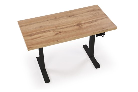 Výškovo nastaviteľný písací stôl B54 dub artisan/čierna