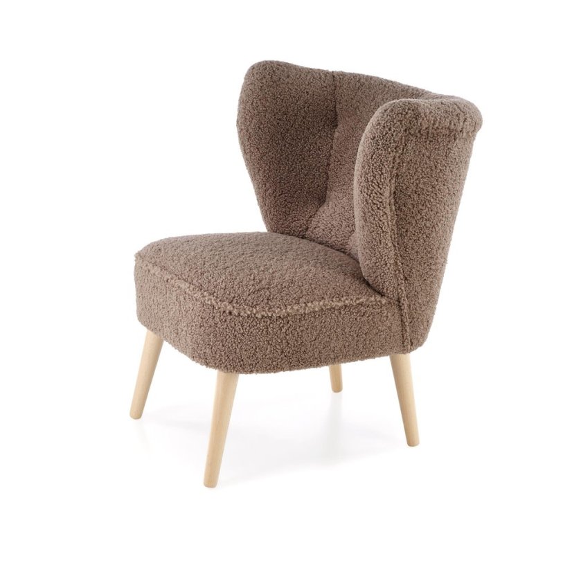 Čalúnené kreslo MOCCA tmavo hnedá