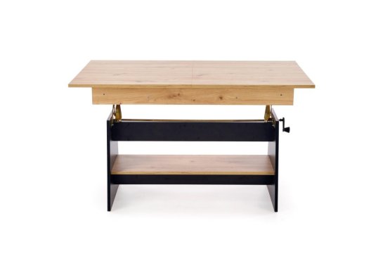Rozkladací konferenčný stolík ERIKA dub artisan/čierna