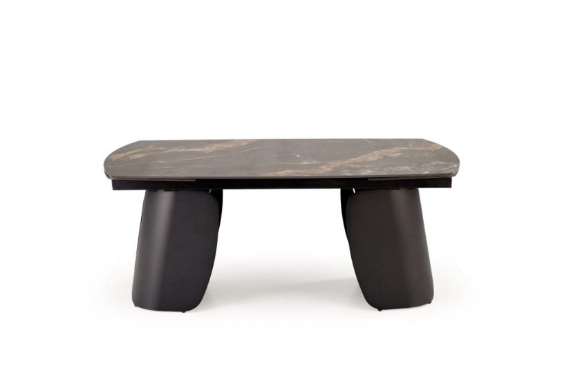 Rozkládací jídelní stůl FORUM 180(260)x90 černý mramor/černý