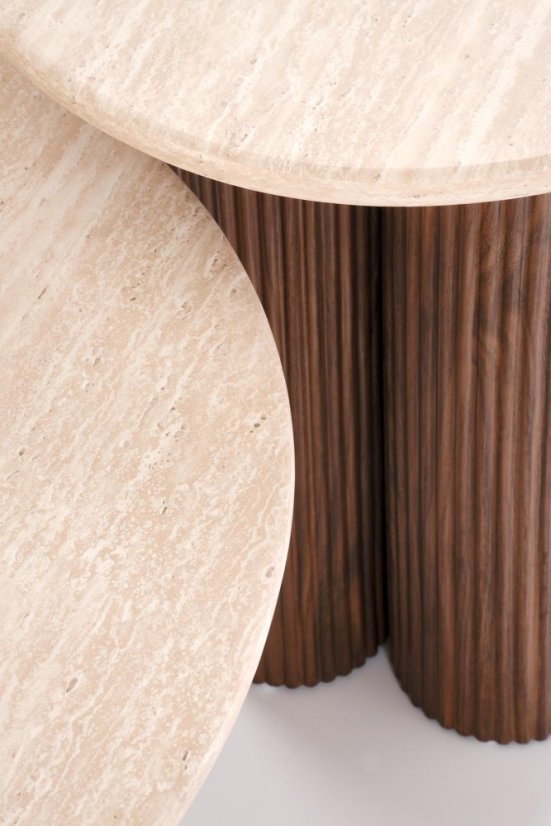 Konferenční stolek DOROTEA traventin/orech