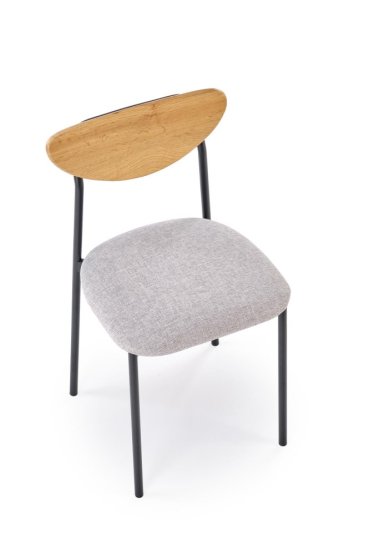 Jídelní sestava 4+1 DICKY přírodní/černá/šedá