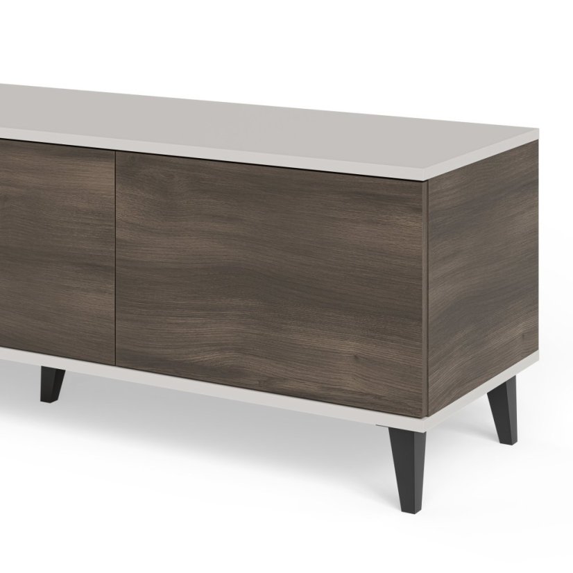 Televizní stolek RANDOM 2 RTV-1 150 cm kašmír/ořech/černá