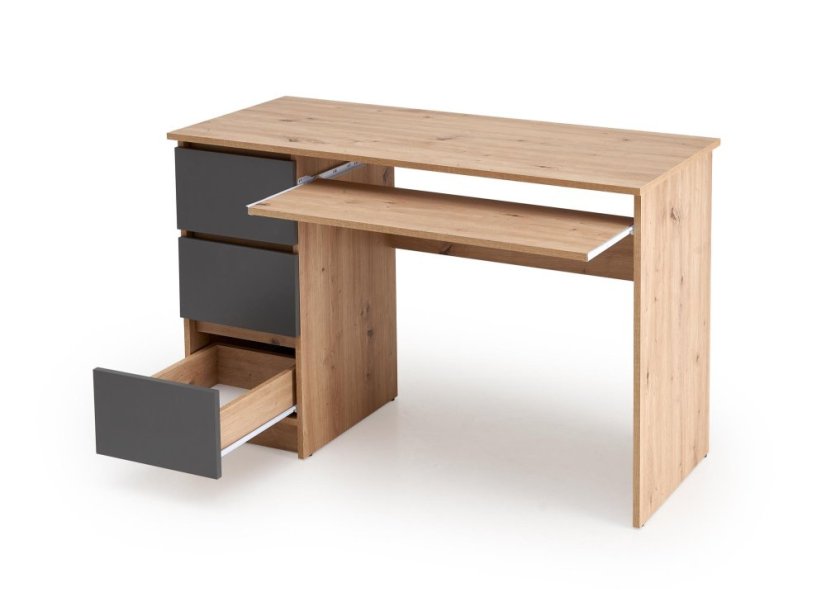 Písací stôl CINO dub artisan/grafit