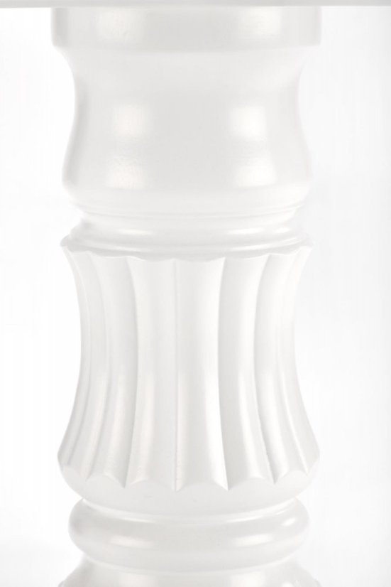 Rozkládací jídelní stůl WILLIAM 90(124)x90 bílý