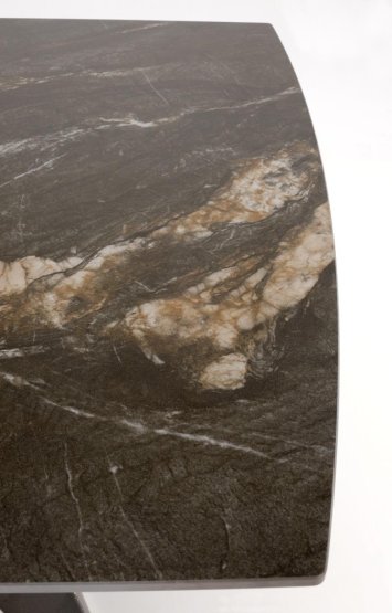 Rozkladací jedálenský stôl ARMANI 165(241)x90 čierny mramor/čierna
