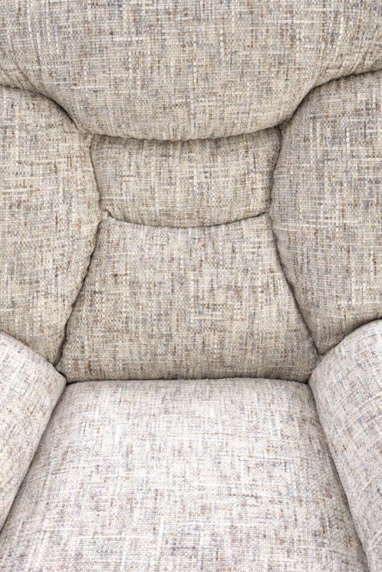 Čalouněné křeslo s podnožkou KRONOS béžové