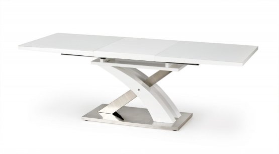 Rozkladací jedálenský stôl SANDOR 2 160(220)x90 biely