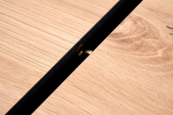 Rozkladací jedálenský stôl WILSON 120(158)x77 dub artisan/čierna