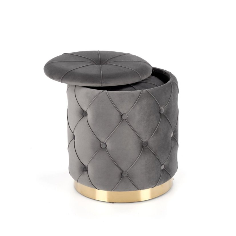 Set 2 taburetů POLLY šedý