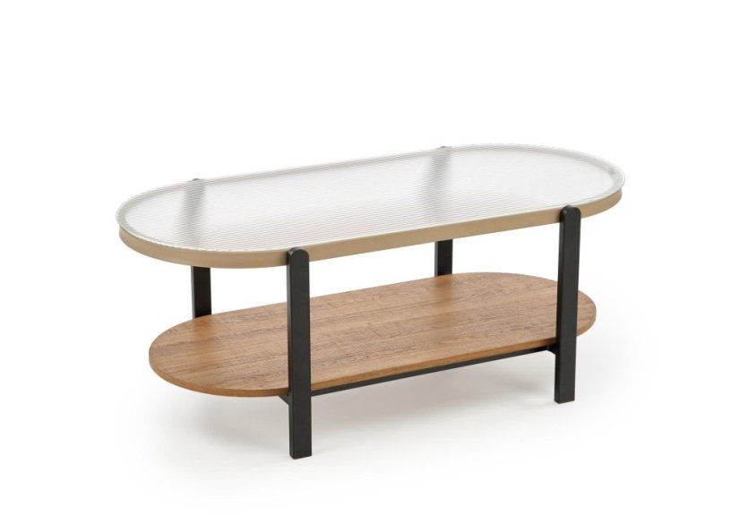 Konferenčný stolík KAMALA prírodná/čierna