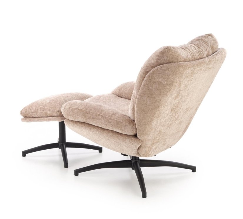 Čalouněné křeslo PESTO s podnožkou béžové