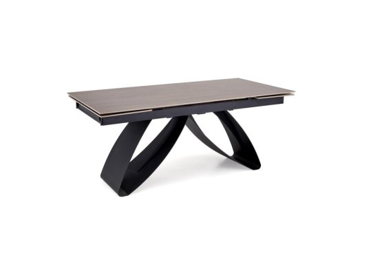 Rozkladací jedálenský stôl HILARIO 180(260)x90 orech/čierna
