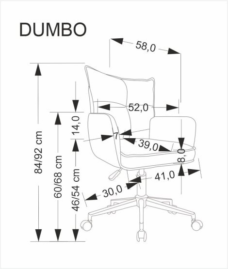 Kancelárske kreslo DUMBO svetlo ružová