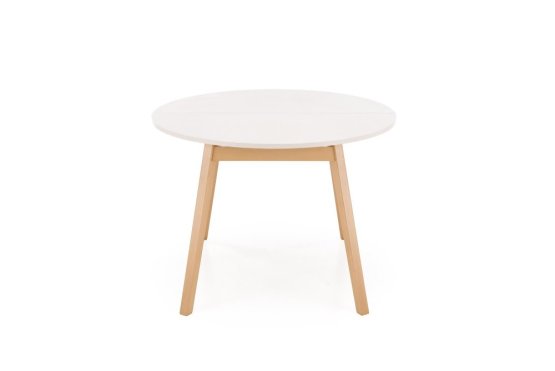 Rozkladací jedálenský stôl RUBEN 102(142)x102 kašmír/prírodný