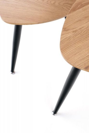 Konferenční stolek NICEA 2 - sada 2 ks dub zlatý/černý