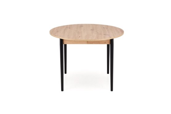 Rozkladací jedálenský stôl PIVOT 102(142)x102 dub artisan/čierna