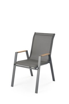 Kovové záhradné kreslo HOVER sivá / antracit