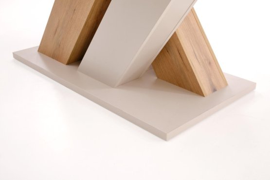 Rozkladací jedálenský stôl BRANDON 160(200)x90 kašmír/dub cremona