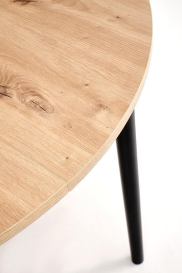 Rozkladací jedálenský stôl PIVOT 102(142)x102 dub artisan/čierna