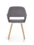Jedálenská stolička / kreslo K283 sivé
