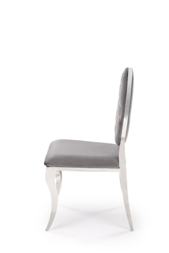 Jedálenská stolička K555 sivá/strieborná