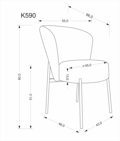 Jídelní židle K590 béžová