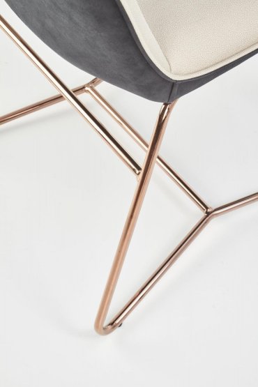 Jedálenská stolička K390 krémová/tmavo sivá